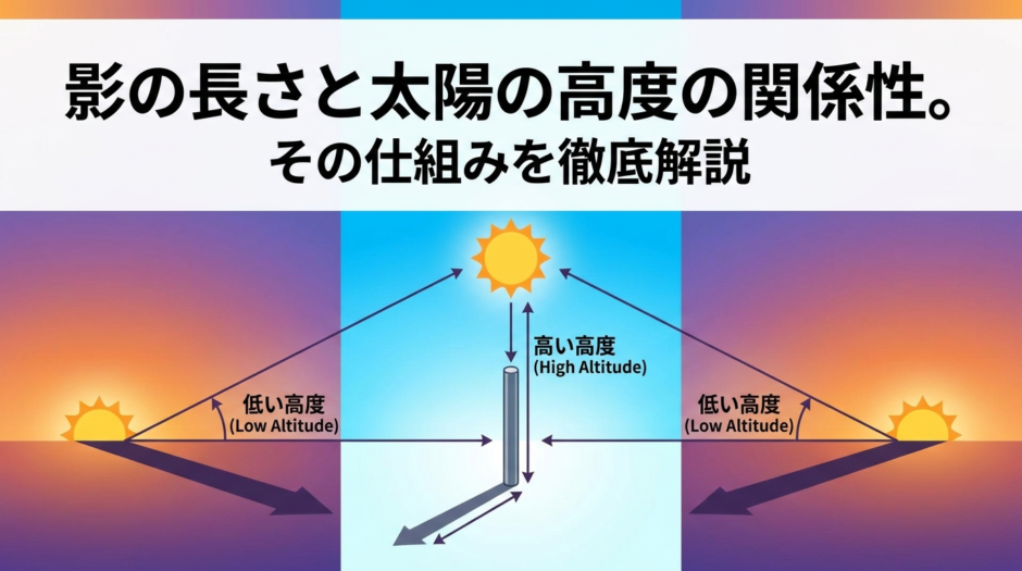 影の長さと太陽の高度の関係性。その仕組みを徹底解説