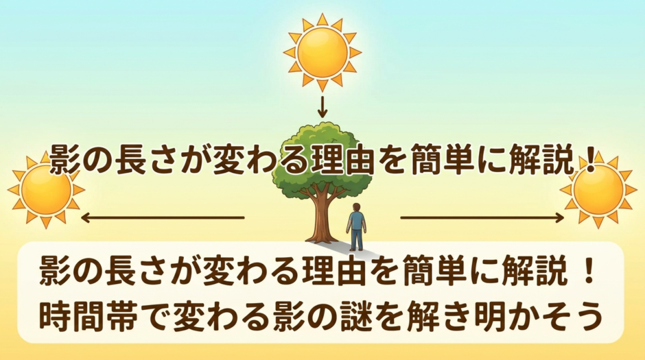 影の長さが変わる理由を簡単に解説！時間帯で変わる影の謎を解き明かそう