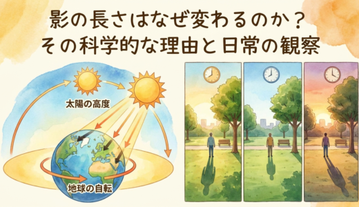 影の長さはなぜ変わるのか？その科学的な理由と日常の観察