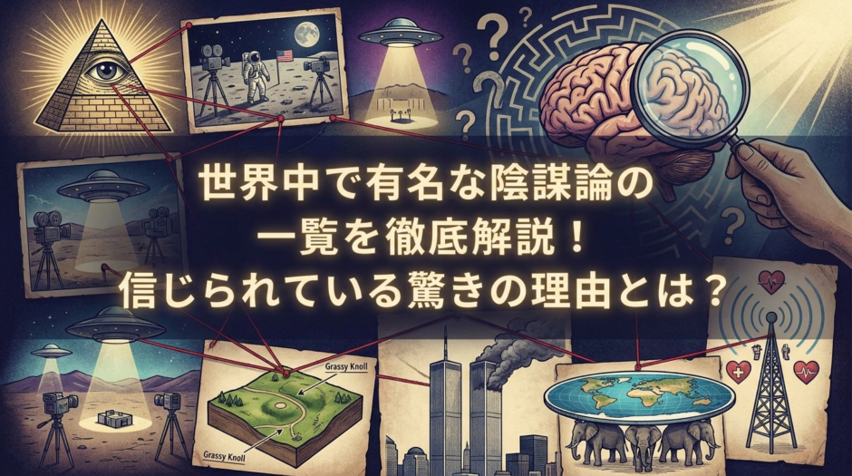 世界中で有名な陰謀論の一覧を徹底解説！信じられている驚きの理由とは？