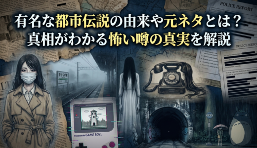 有名な都市伝説の由来や元ネタとは？真相がわかる怖い噂の真実を解説