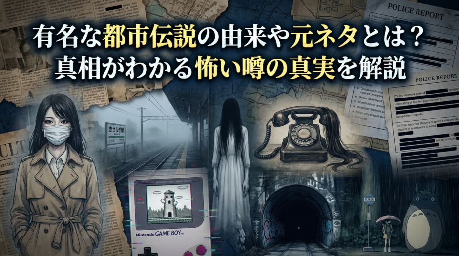 有名な都市伝説の由来や元ネタとは？真相がわかる怖い噂の真実を解説